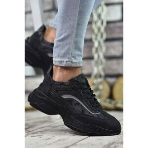 Riccon Black Men's Black Sneakers 0012157