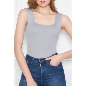 armonika Women's Gray Thick Straped Camisole Blouse