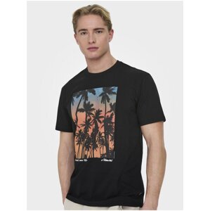 Men's Black T-Shirt ONLY & SONS Kolton - Men