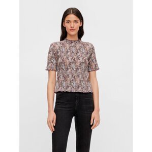 Brown Patterned Blouse Pieces Leaste - Women's