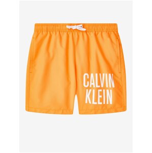 Calvin Klein Underwear Oranžové chlapčenské plavky Calvin Klein