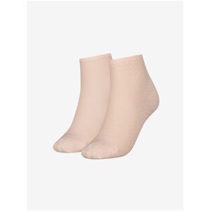 Set of two pairs of women's socks in apricot color Tommy Hilfiger Underwe - Women