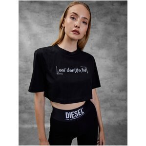 Black Women's Cropped Diesel T-Shirt - Women