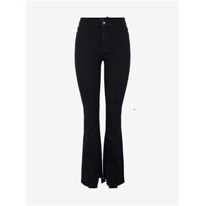 Black Flared Fit Jeans Pieces Peggy - Women