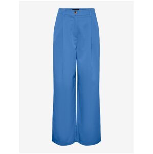 Nohavice pre ženy Pieces - modrá