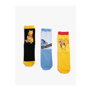 Koton 3-Piece Winnie The Pooh Printed Socks Set Licensed