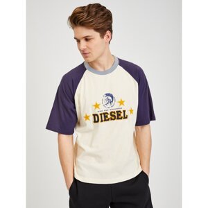 Blue Yellow Men's T-Shirt Diesel - Mens