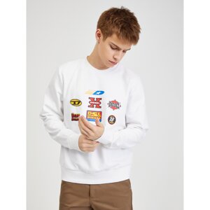 White Men's Sweatshirt Diesel - Men