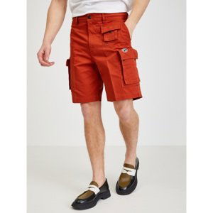 Red Mens Shorts with Diesel Pockets - Men