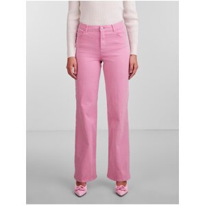 Pink Women's Wide Jeans Pieces Peggy - Women