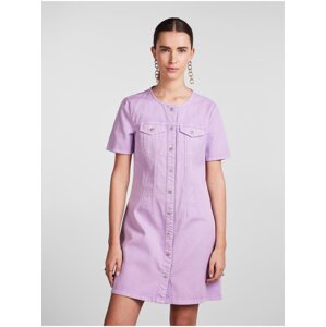 Light Purple Women's Denim Shirt Dress Pieces Tara - Women's