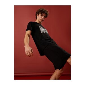 Koton Sports T-Shirt Motto Printed Crew Neck Short Sleeve Breathable Fabric