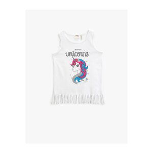 Koton Athlete Crew Neck Unicorn Printed Tassels