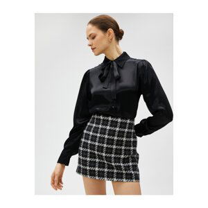 Koton Satin Shirt with Bow Detail