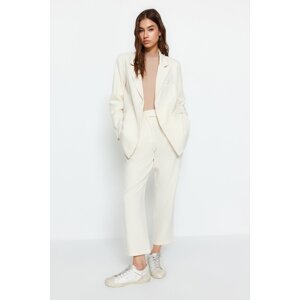 Trendyol Cream Blazer Jacket-Pants Woven Bottom-Top Suit
