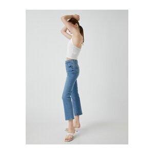 Koton Slim Fit Normal Waist Flared Leg - Victoria Crop Jean