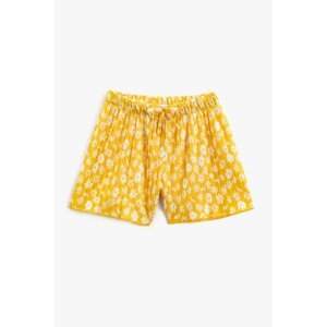 Koton Pleated Floral Shorts with Tie Waist