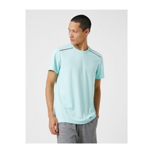 Koton Sports T-Shirt Stripe Printed Crew Neck Breathable Fabric