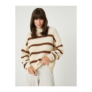 Koton Oversize Knit Sweater Half Turtleneck