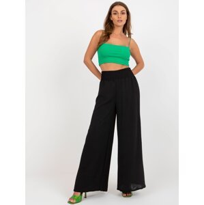 Black airy fabric pants for summer