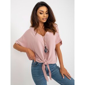Light pink short blouse