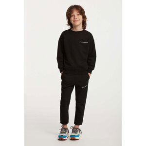 GRIMELANGE Majuro Boy's Embroidered Black Tracksuit Se