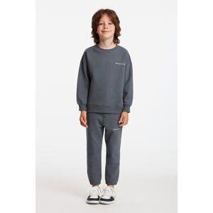 GRIMELANGE Majuro Boy's Embroidered Dark Gray Tracksuit Se