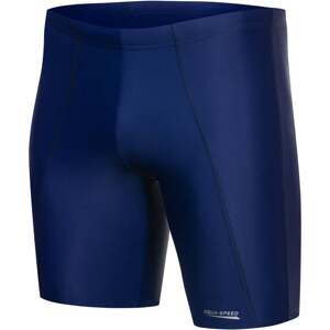 AQUA SPEED Man's Swimming Trunks Long Navy Blue Pattern 04