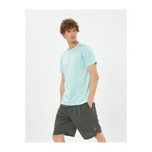 Koton Sports T-Shirt Stripe Printed Crew Neck Short Sleeve