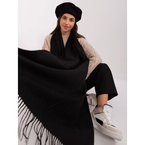 Black monochrome women's scarf