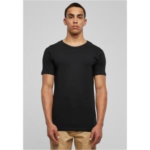 Fitted stretch T-shirt in black