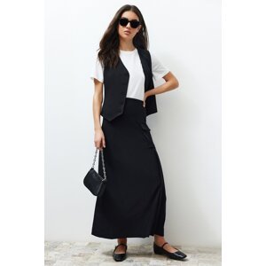 Trendyol Black Woven Fabric Long Skirt