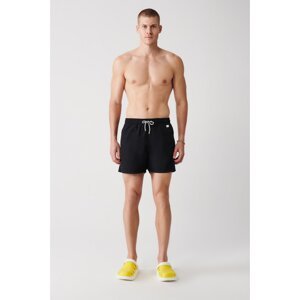Avva Men's Black Quick Dry Standard Size Plain Swimwear with Special Box, Marine Shorts