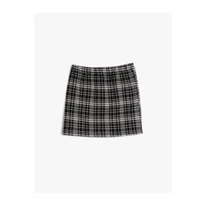 Koton Mini Skirt with Elastic Waist Thick Soft Texture