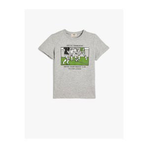 Koton T-Shirt Football Print Short Sleeve Crew Neck