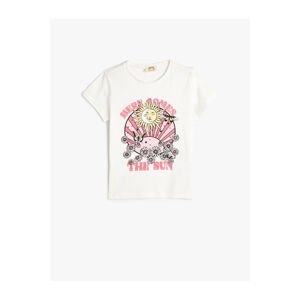 Koton T-Shirt Sun Theme Short Sleeve Cotton