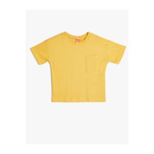 Koton Basic T-Shirt Short Sleeve Pocket Detail Cotton