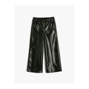 Koton Wide Leg Trousers Leather Look