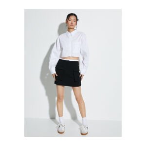 Koton Cargo Skirt Cargo Pocket Elastic Waist Detail