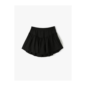 Koton Shorts Skirt Textured Pleated