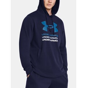 Under Armour Sweatshirt UA Rival Terry Graphic Hood-BLU - Men's