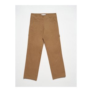 Dilvin 70669 Cotton Cargo Carpenter Trousers-Camel