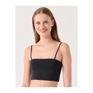 Jimmy Key Black Slim-fit Barbell Knitted Bralette.