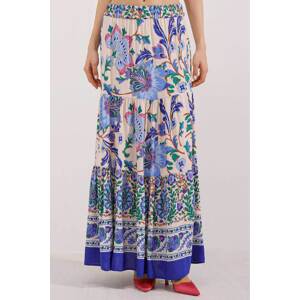 Bigdart 1898 Patterned Long Skirt - Navy Blue