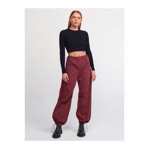 Dilvin 70392 Parachute Trousers-Burgundy