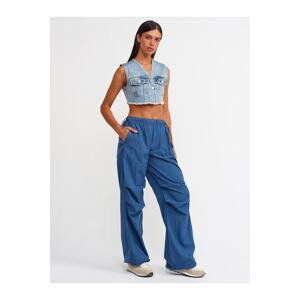 Dilvin 70658 Parachute Jogger Pants-indigo