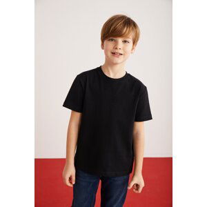 GRIMELANGE Fae Boys 100% Cotton Short Sleeve Crew Neck Pistachio / Black / White T-shirt