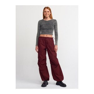 Dilvin 70400 Parachute Trousers-Burgundy