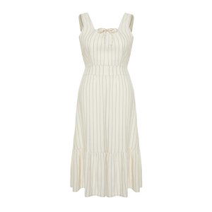 Trendyol Curve Beige Square Neck A-Line Woven Dress