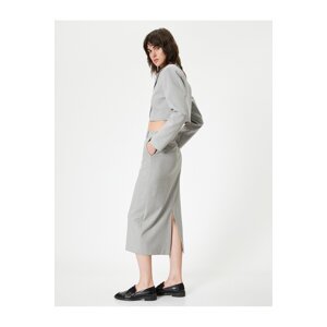 Koton A-Line Zippered Midi Pencil Skirt